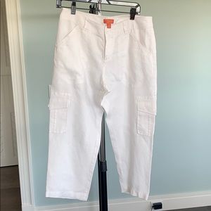 Tommy banana white linen Cargo pants